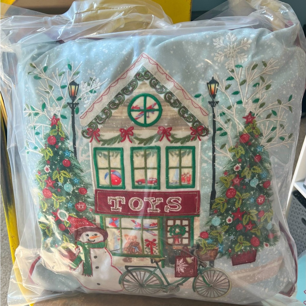 Pier 1 Embroidered Christmas Accent Pillow